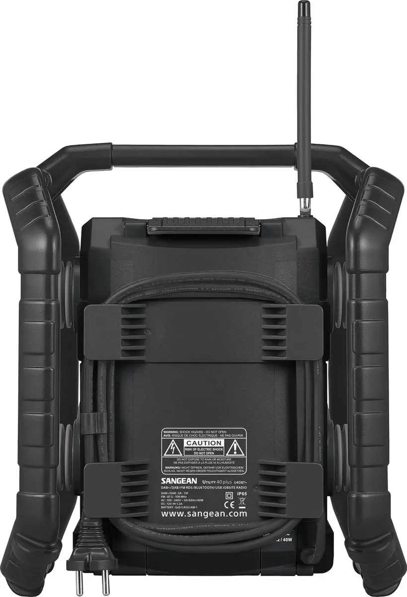 Sangean U-4 DBT+ Bouwradio - DAB+/FM/Bluetooth - Zwart - afbeelding 4 van 6