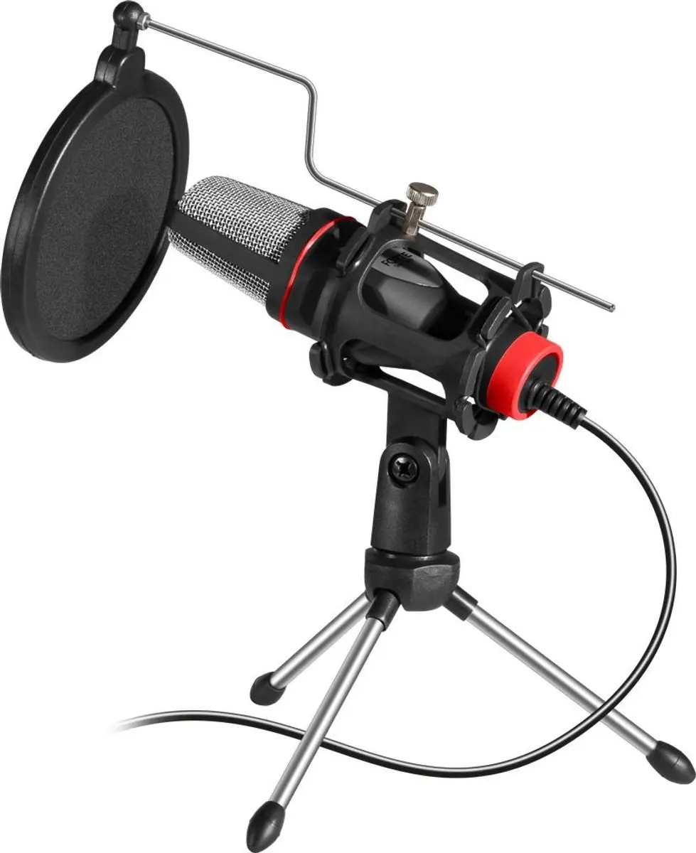 Defender FORTE GMC 300 Streammicrofoon - Bedraad - Zwart/Zilver - afbeelding 4 van 5