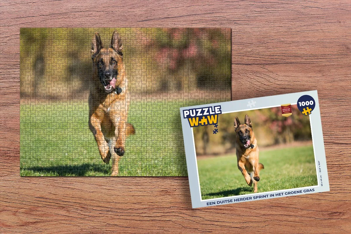 PuzzleWow Duitse Herder Legpuzzel 1000 Stuks - Multicolor