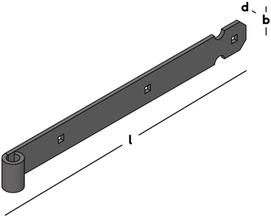 GB Duimheng 400mm - Zwart - 4 Gaten