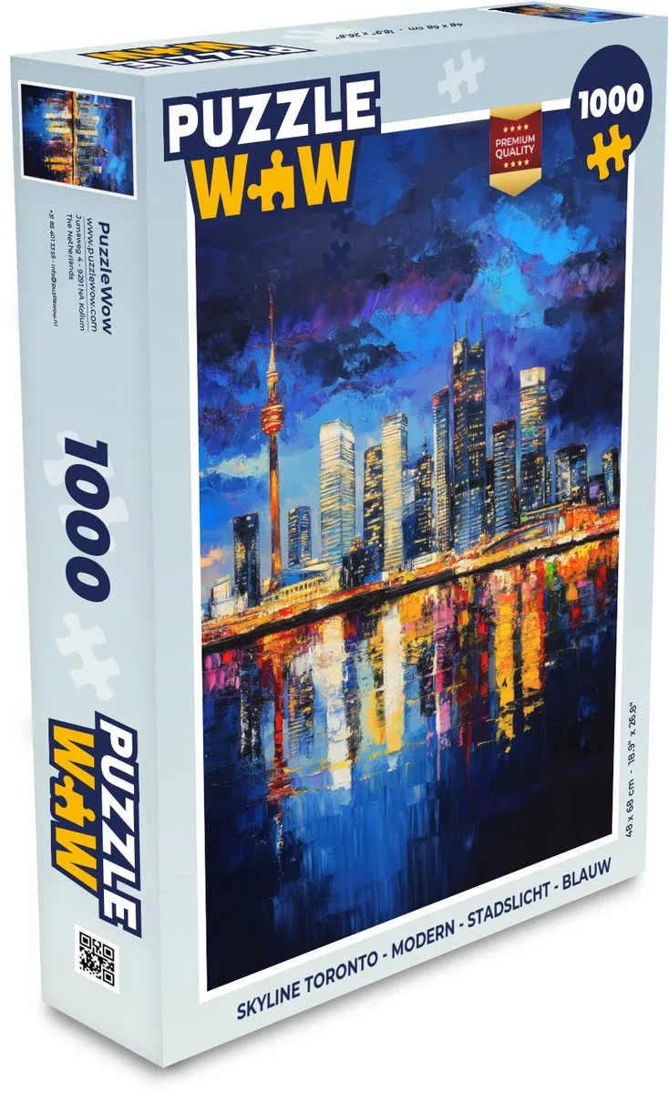PuzzleWow Skyline Toronto Legpuzzel 1000 Stuks