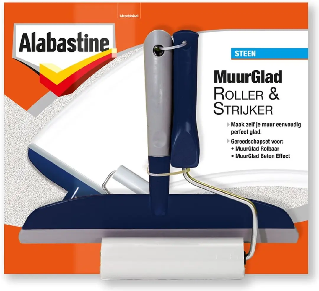 Alabastine Muurglad Roller+Strijker - Beton - Transparant