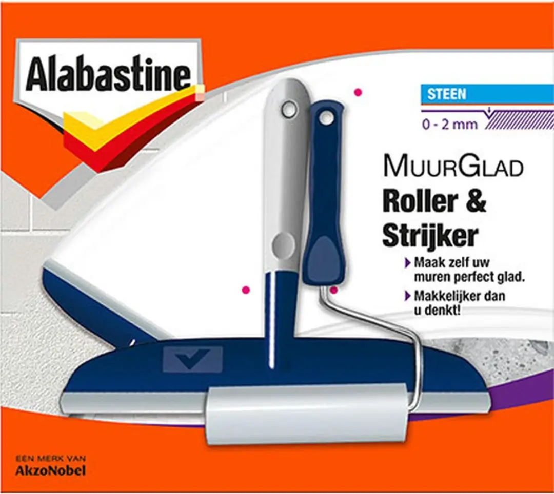 Alabastine Muurglad Roller+Strijker - Beton - Transparant