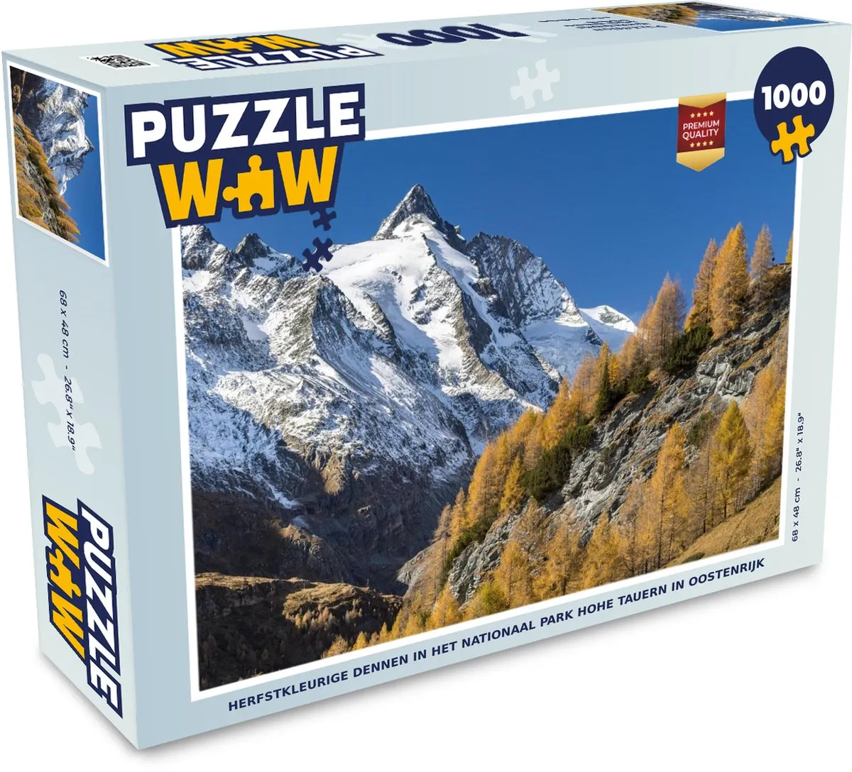 PuzzleWow Herfstkleurige dennen Hohe Tauern Legpuzzel 1000 Stuks - Multicolor