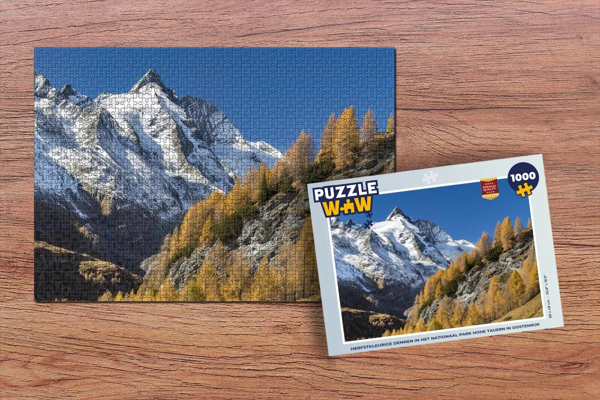 PuzzleWow Herfstkleurige dennen Hohe Tauern Legpuzzel 1000 Stuks