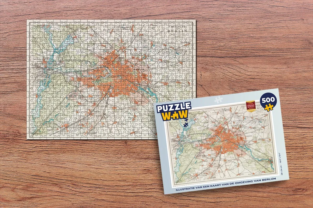 PuzzleWow Legpuzzel Berlijn 500 Stuks - Multicolor