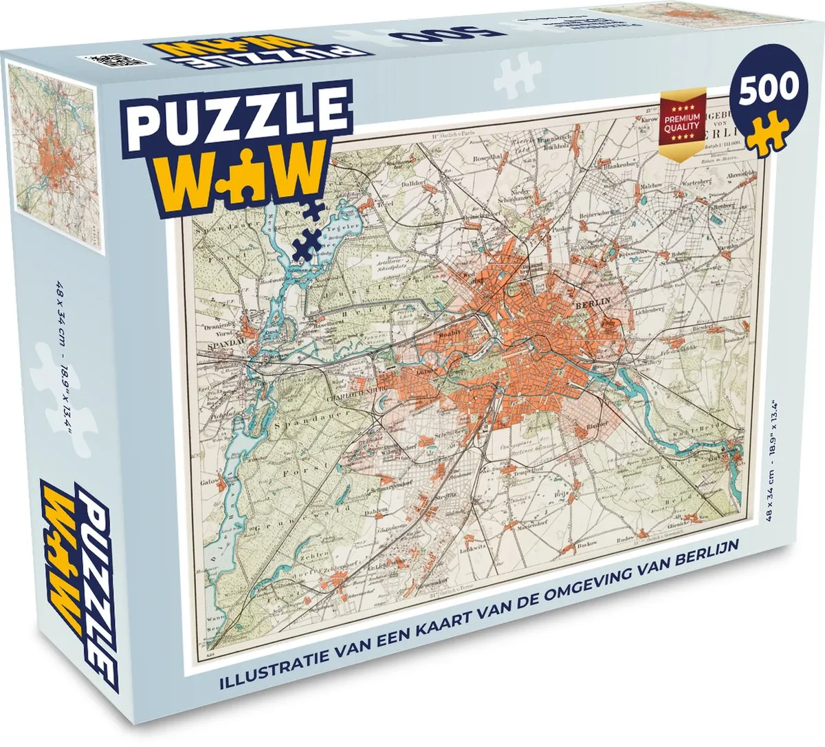 PuzzleWow Legpuzzel Berlijn 500 Stuks