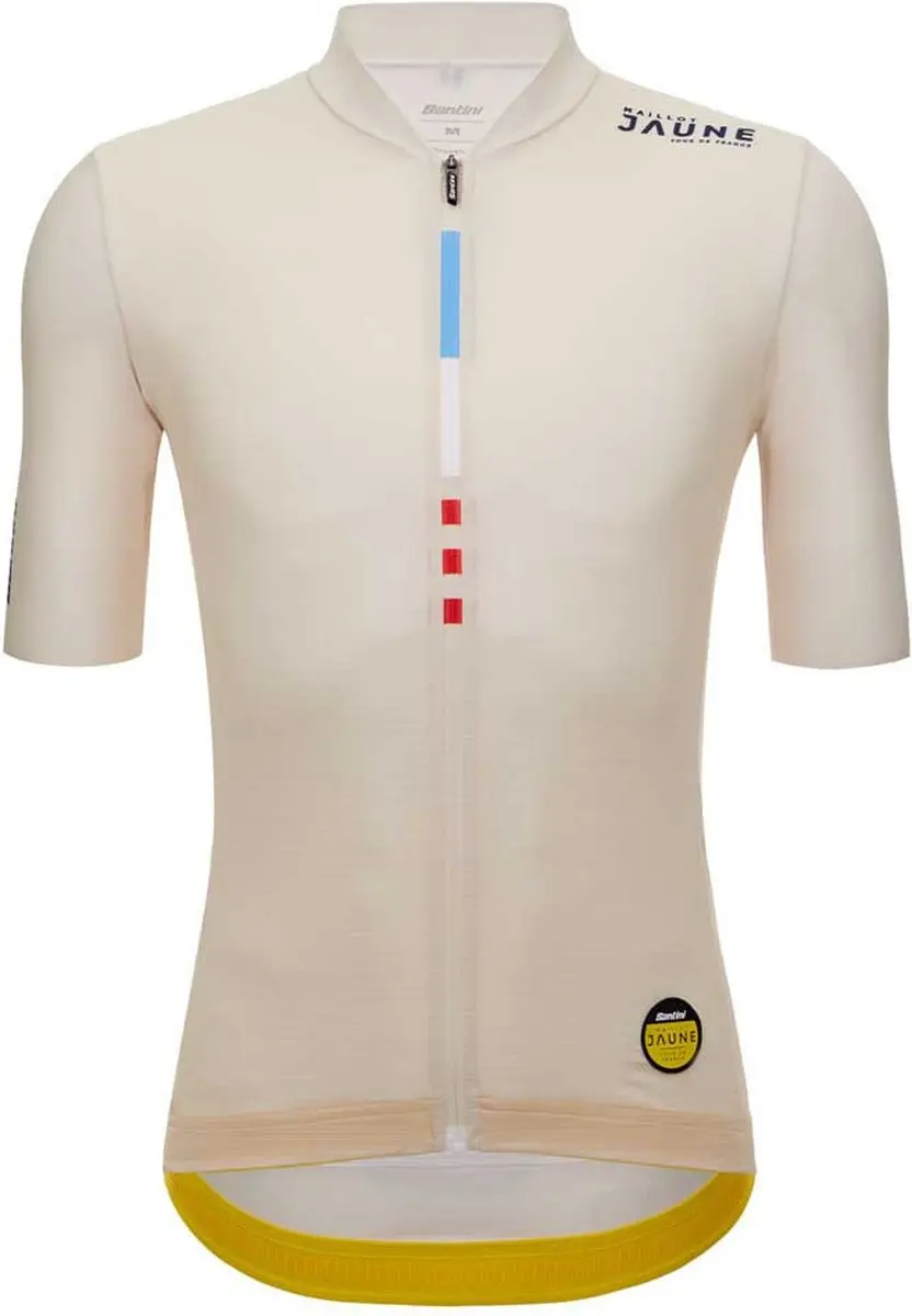 Santini Mj Mont Ventoux Korte Mouw Wielertrui Beige XL Man