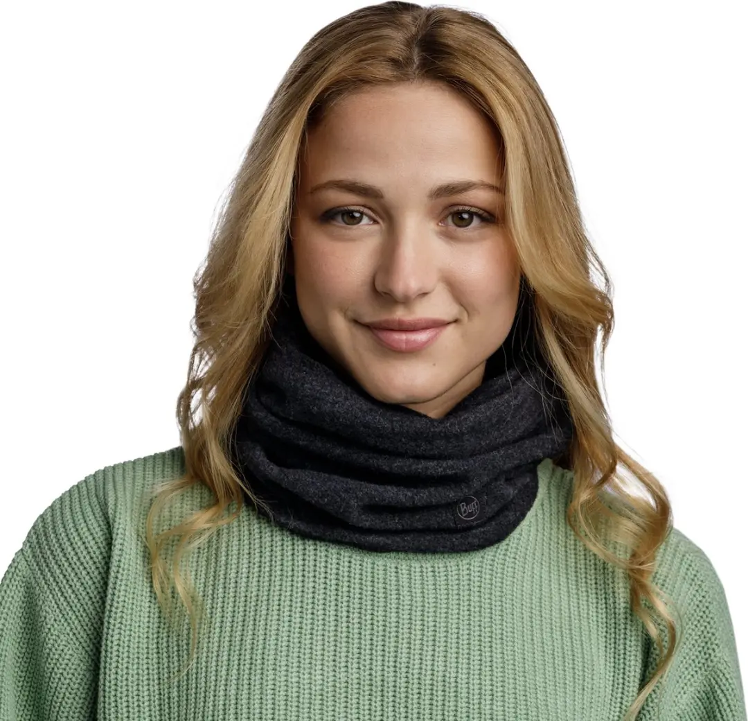Buff Merino Fleece Nekwarmer - Zwart
