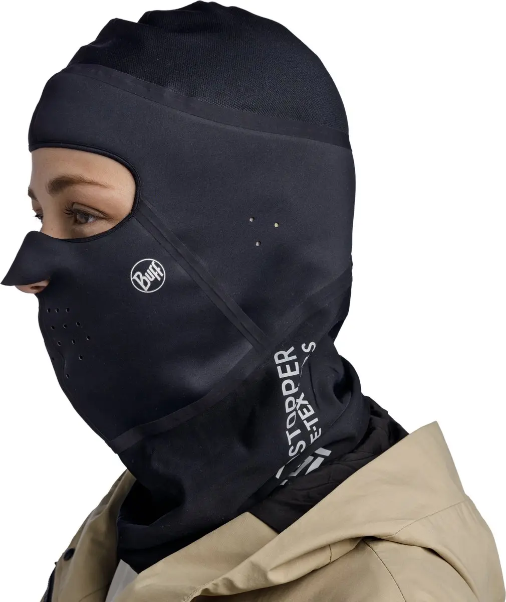 Buff Windproof Balaclava SOLID BLACK - Zwart - afbeelding 2 van 6