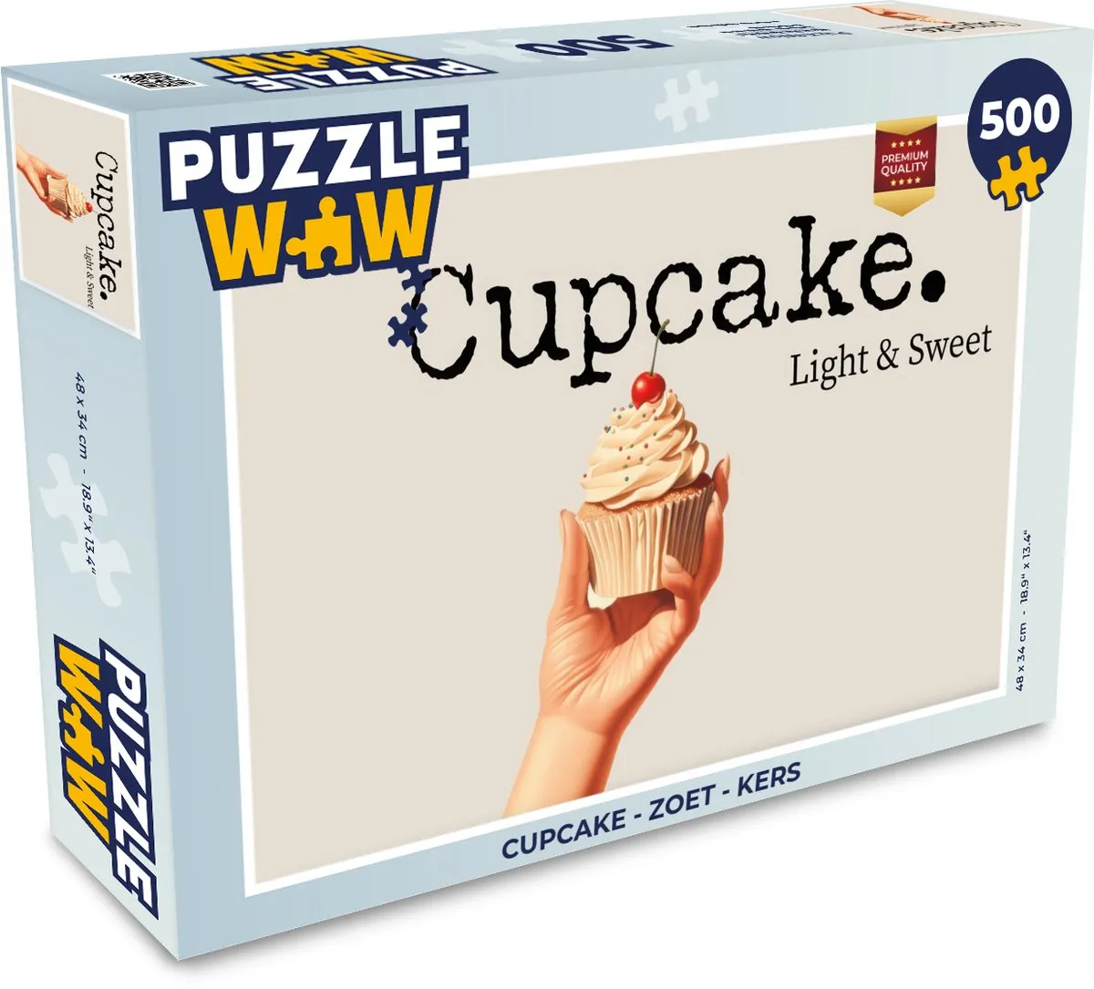 PuzzleWow Cupcake Legpuzzel 500 Stuks