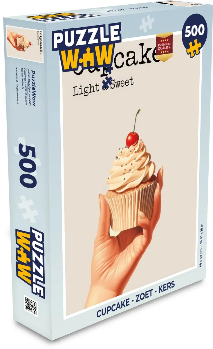 PuzzleWow Cupcake Legpuzzel 500 Stuks - MPN 8721179511273