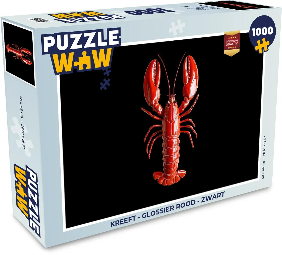 PuzzleWow Kreeft Legpuzzel 1000 Stuks - Glossier Rood