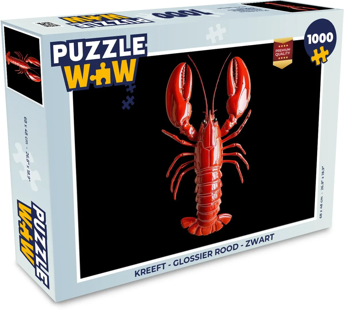 PuzzleWow Kreeft Legpuzzel 1000 Stuks - Glossier Rood