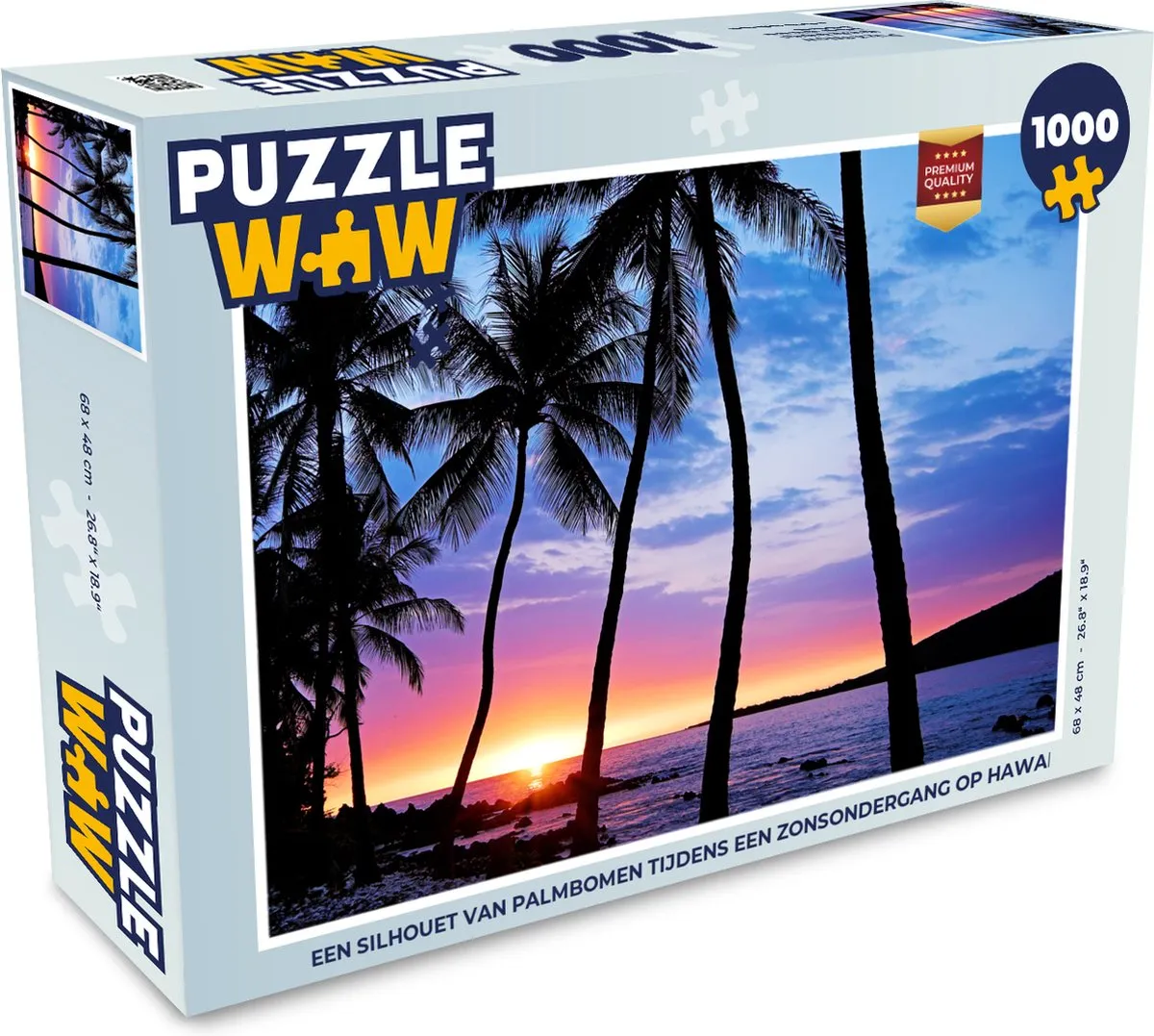 PuzzleWow Legpuzzel Hawaii Zonsondergang 1000 Stuks