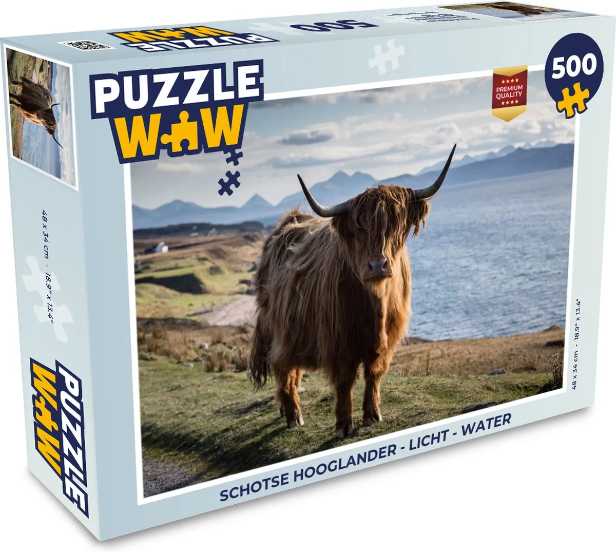 PuzzleWow Schotse Hooglander Legpuzzel 500 Stuks