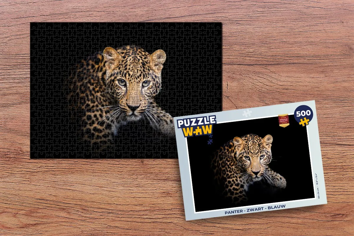 PuzzleWow Panter Legpuzzel 500 Stuks - Multicolor