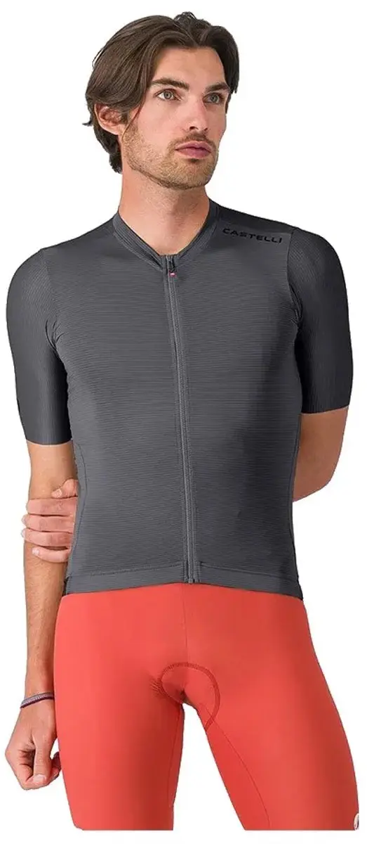 Fietsshirt Castelli Men Espresso 2 Jersey Smoky Gray-M