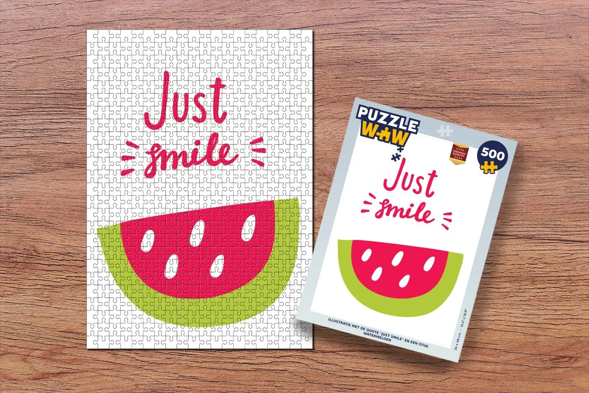 PuzzleWow Just Smile Legpuzzel 500 Stuks - Multicolor