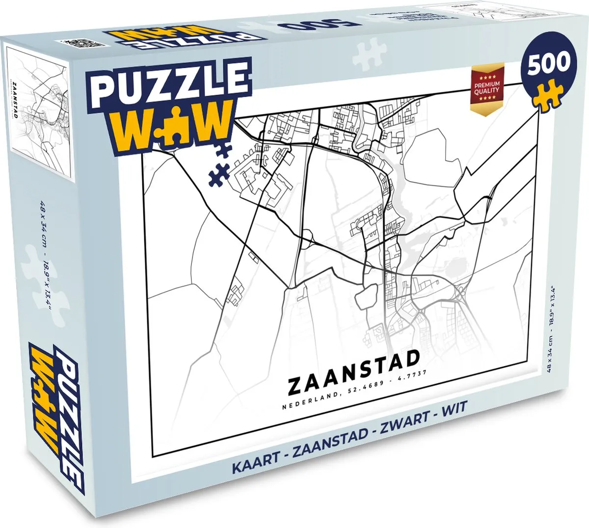 PuzzleWow Zaanstad Legpuzzel 500 Stuks - Multicolor