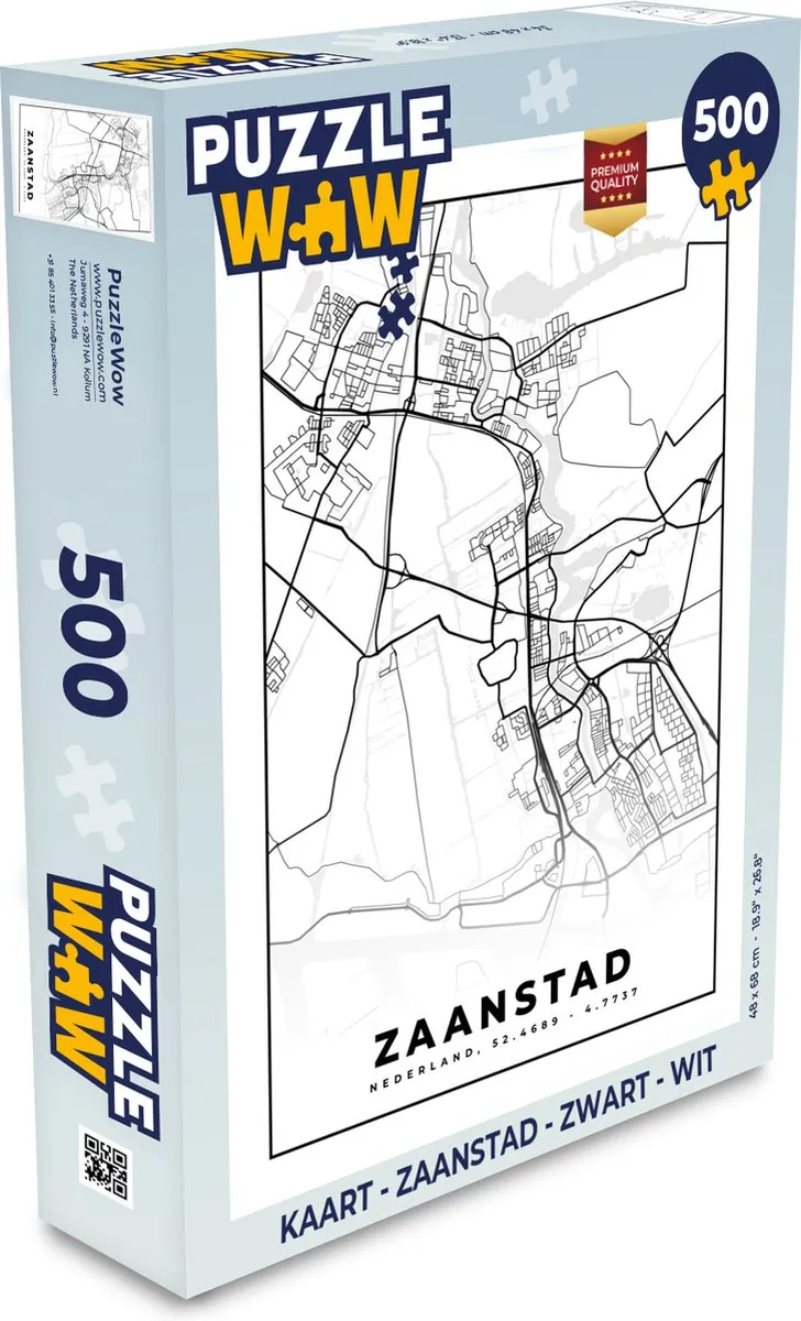 PuzzleWow Zaanstad Legpuzzel 500 Stuks