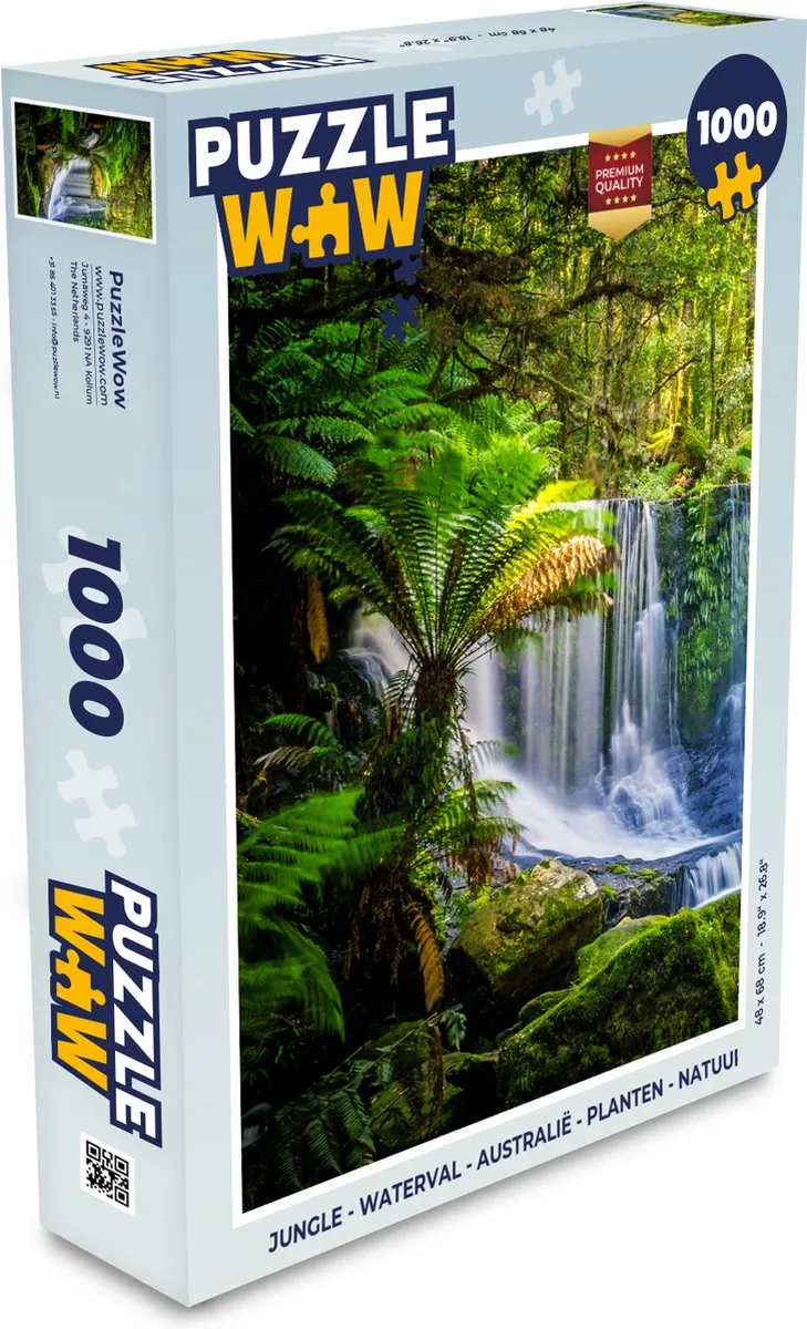 PuzzleWow Jungle Waterval Australië Legpuzzel 1000 Stuks