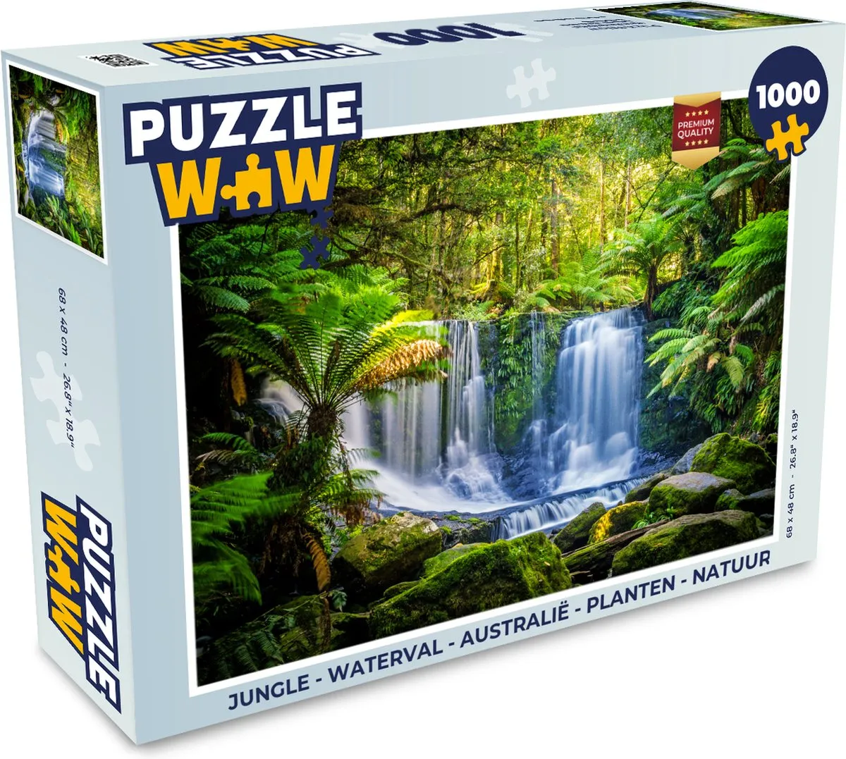 PuzzleWow Jungle Waterval Australië Legpuzzel 1000 Stuks - Multicolor