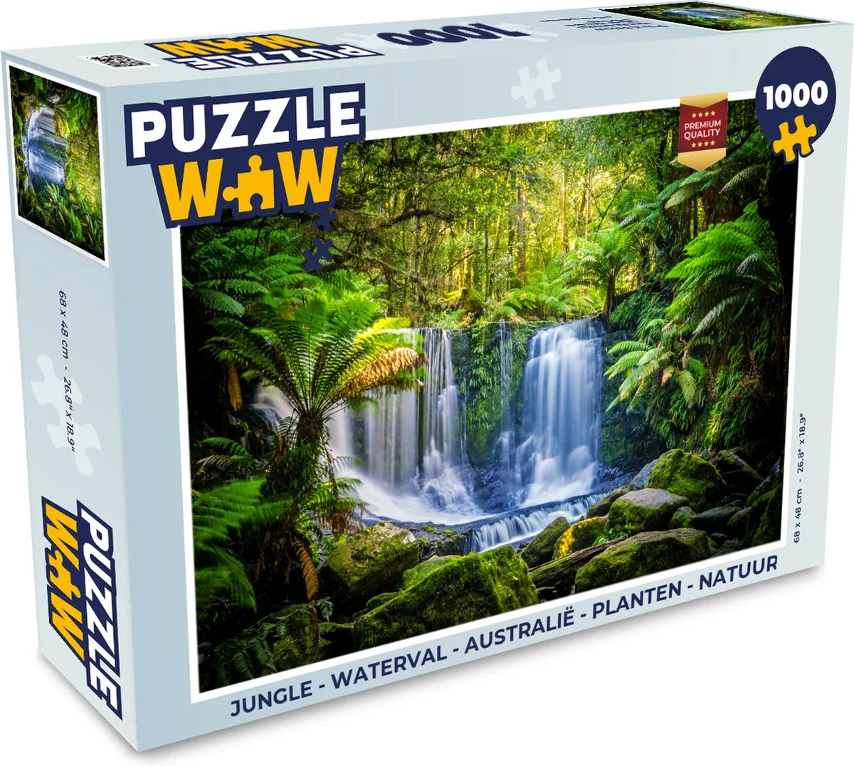 PuzzleWow Jungle Waterval Australië Legpuzzel 1000 Stuks - Multicolor