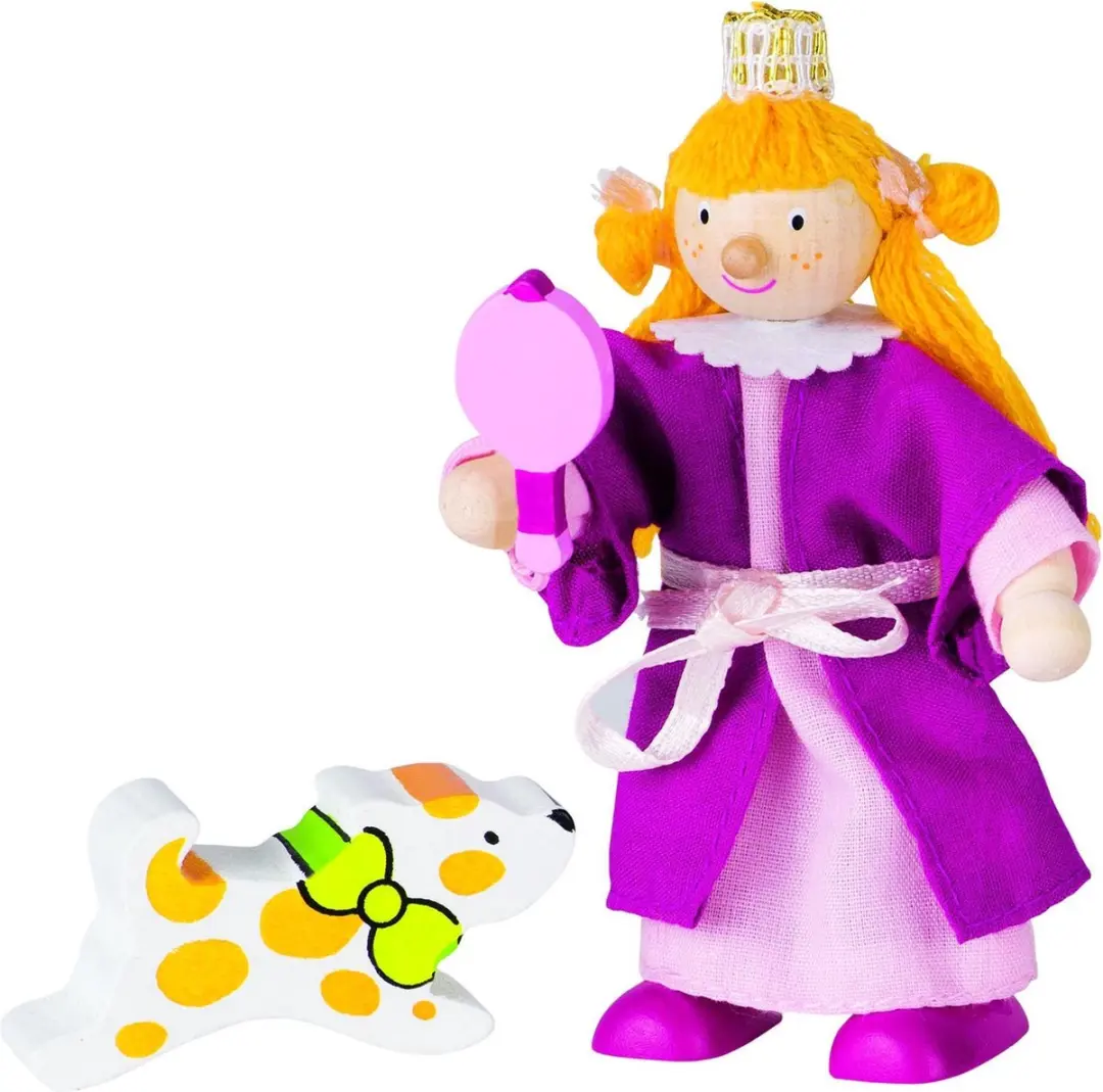 Goki Houten buigpopje prinses 10cm