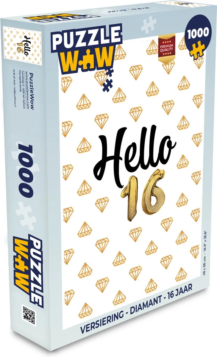 PuzzleWow Diamant Puzzel 1000 Stuks