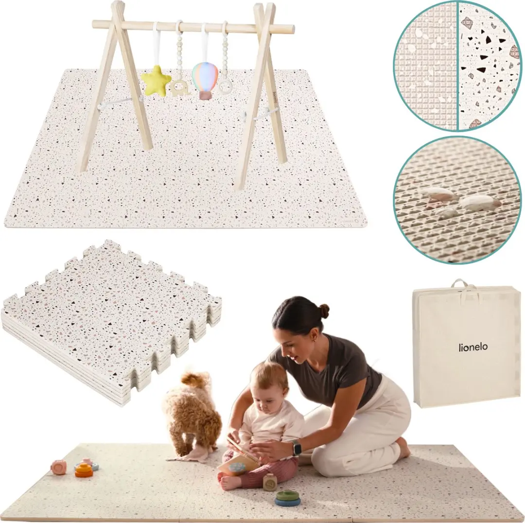 Lionelo Yoka Speelmat Premium Speelkleed Foam + Babygym & Speelboog