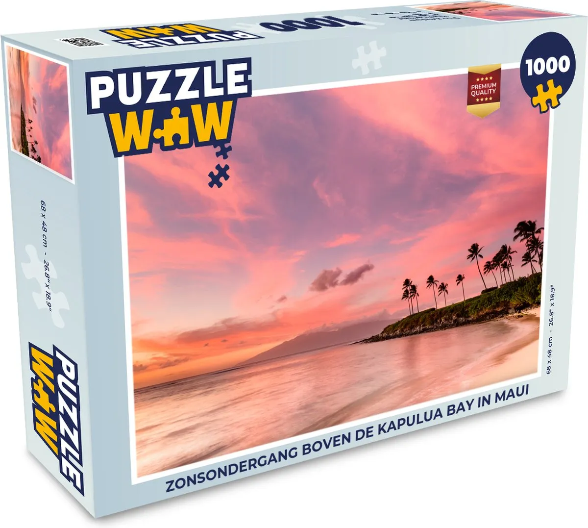 PuzzleWow Legpuzzel Zonsondergang Kapulua Bay 1000 Stuks