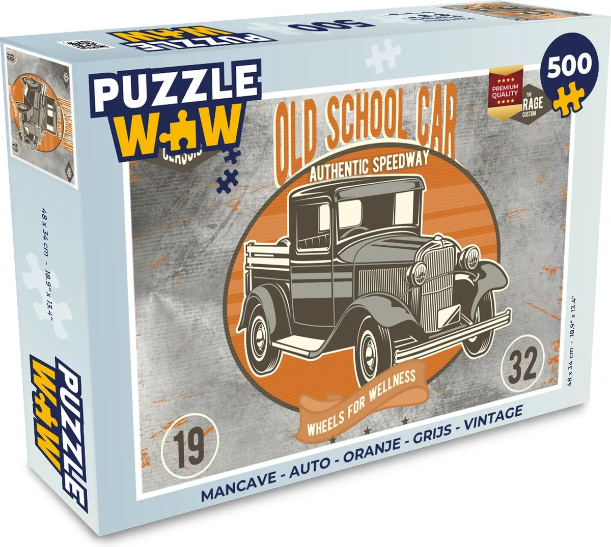 PuzzleWow Mancave Legpuzzel 500 Stuks - Multicolor