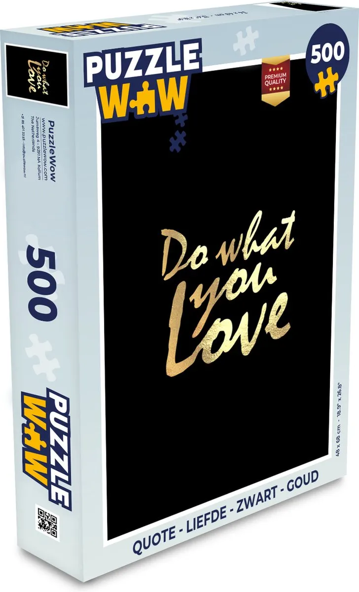 PuzzleWow Quote Liefde Legpuzzel 500 Stuks - Multicolor