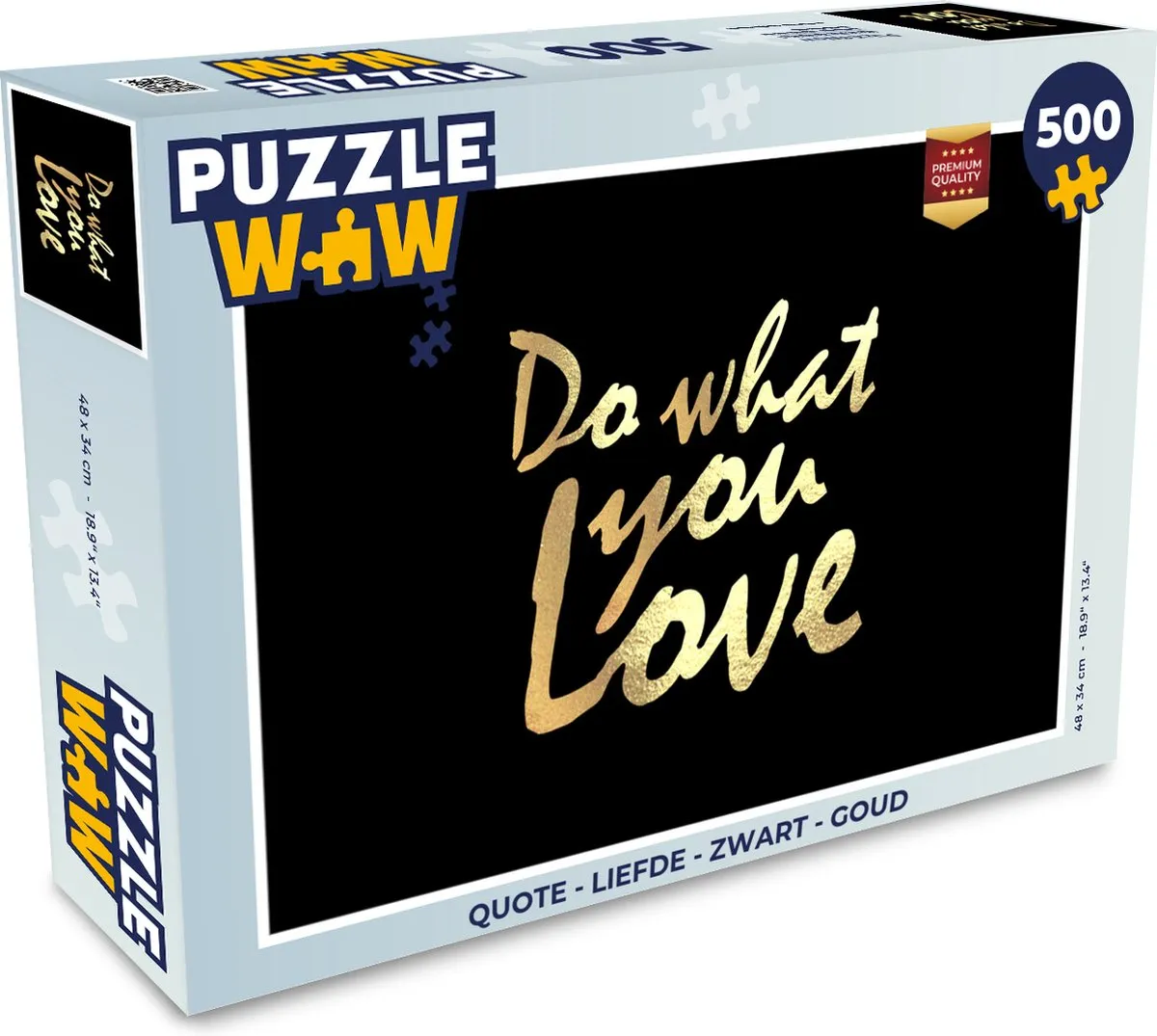 PuzzleWow Quote Liefde Legpuzzel 500 Stuks - Multicolor