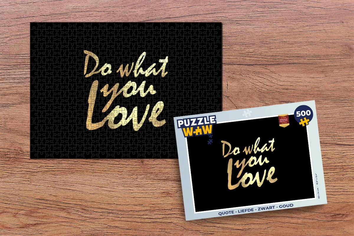 PuzzleWow Quote Liefde Legpuzzel 500 Stuks - Multicolor