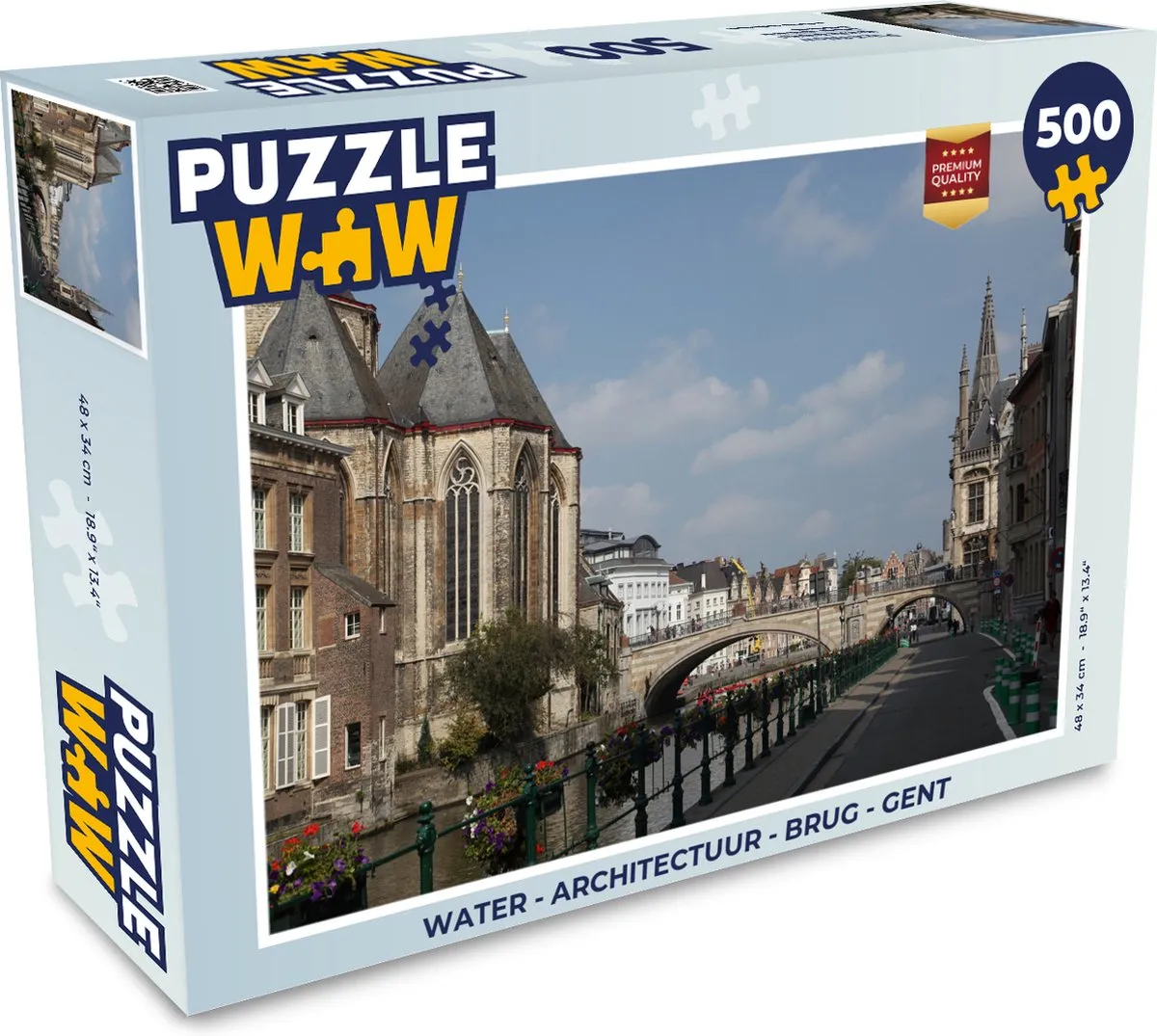 PuzzleWow Architectuur Brug Gent Legpuzzel 500 Stuks