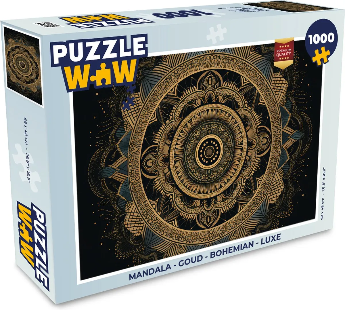 PuzzleWow Mandala Puzzel 1000 Stuks - Multicolor