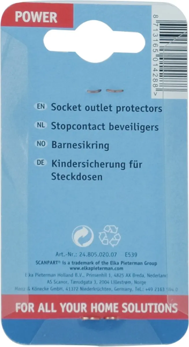 Scanpart Stopcontactbeveiliging 5 Stuks - Wit