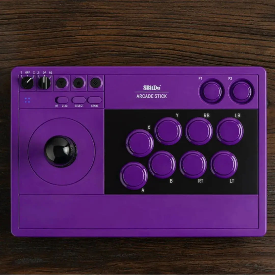 8BitDo Arcade Stick 2.4G - 1000mAh - Paars - afbeelding 6 van 6