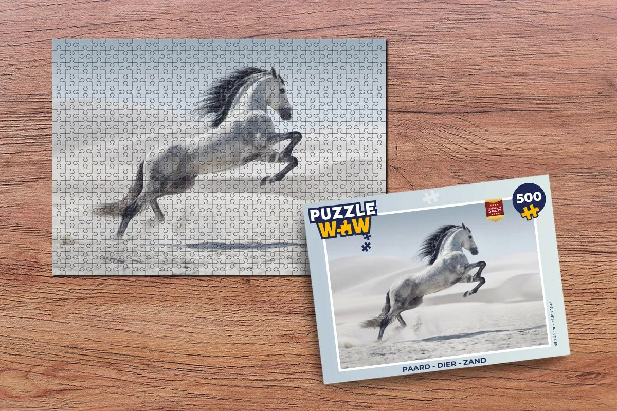PuzzleWow Paard Dierenpuzzel 500 Stuks - Multicolor
