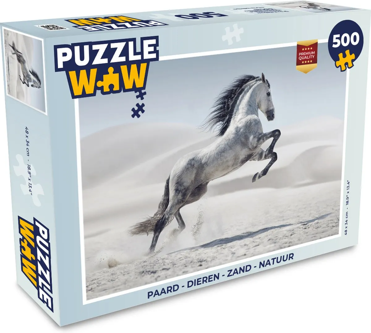 PuzzleWow Paard Dierenpuzzel 500 Stuks - Multicolor
