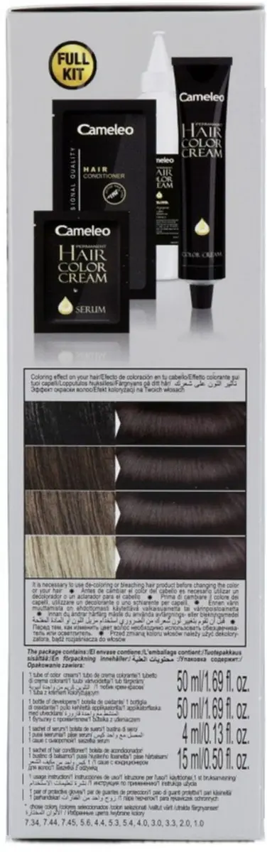 Cameleo Haarverf Donker Choco Bruin 3.3 - 171g - Rood - afbeelding 6 van 6