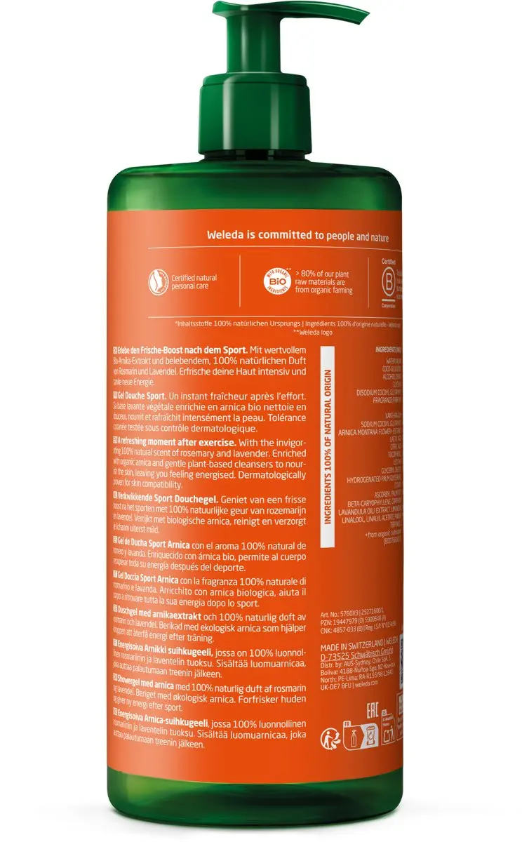 Weleda Arnica Sport Douchegel 750ml