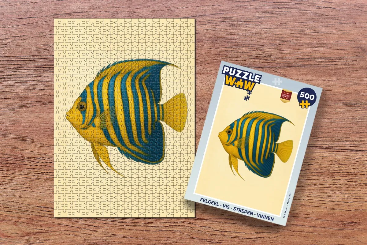 PuzzleWow Vis Puzzel 500 Stuks - Felgeel