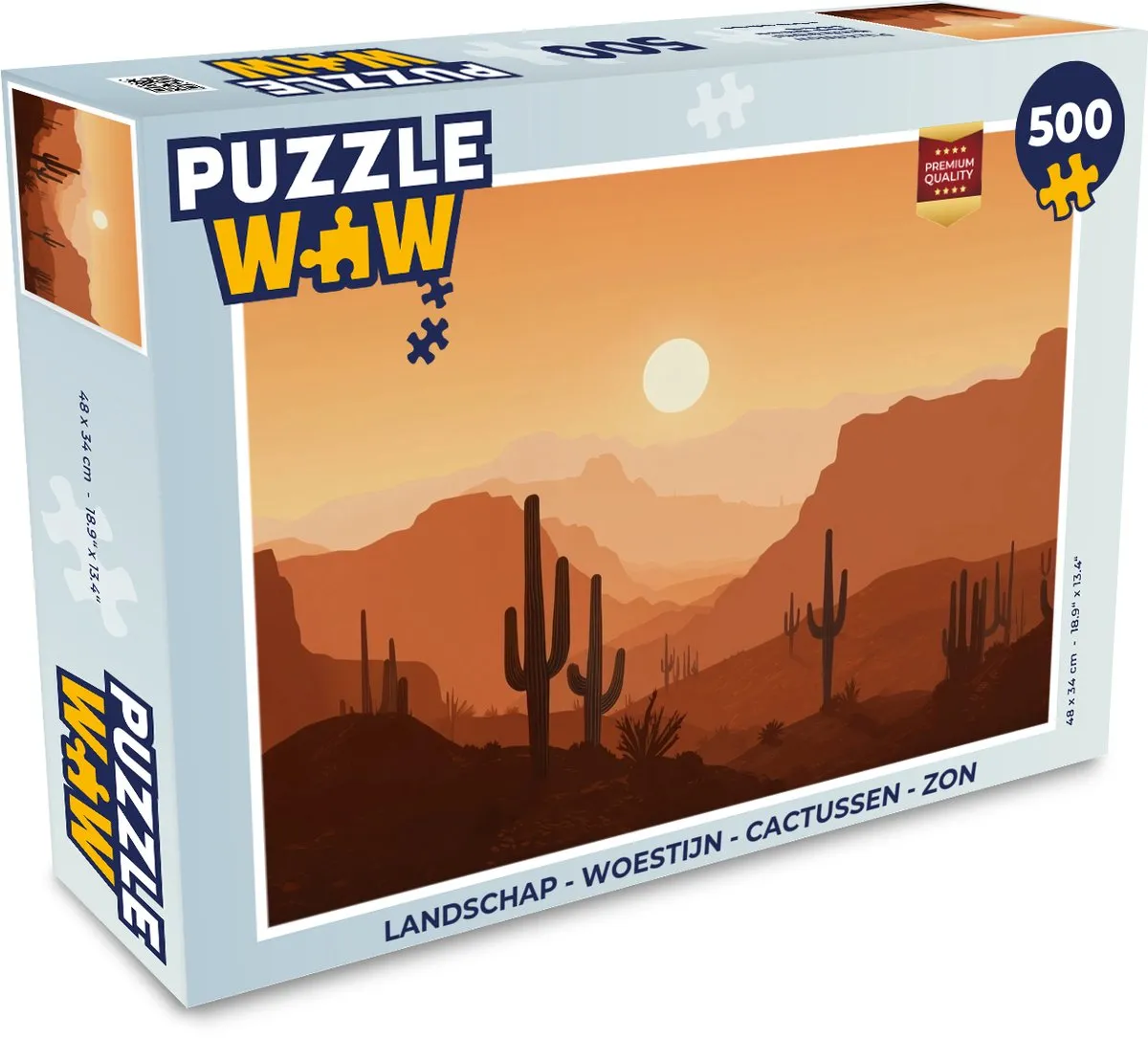 PuzzleWow Woestijn Landschap Legpuzzel 500 Stuks