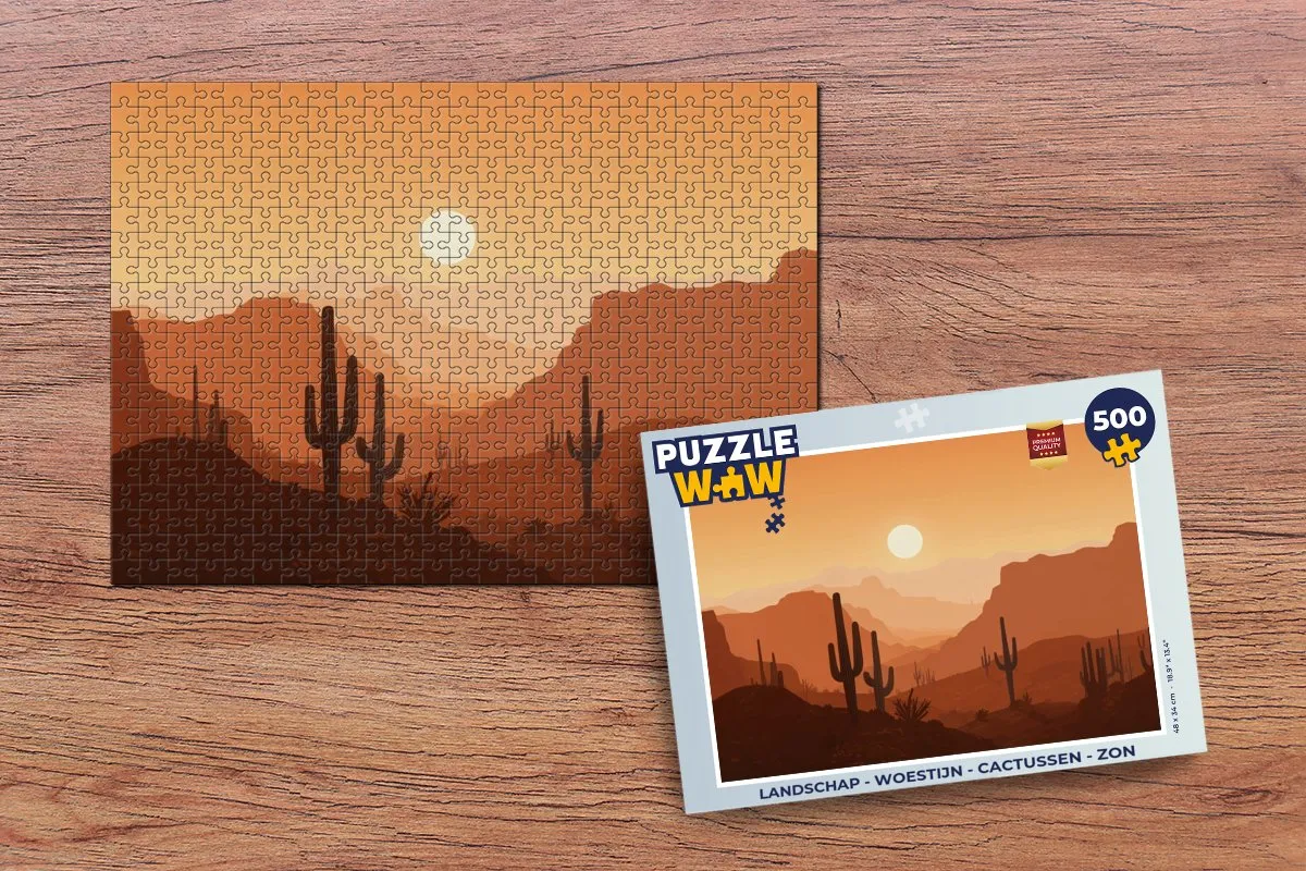 PuzzleWow Woestijn Landschap Legpuzzel 500 Stuks - 8721373926934