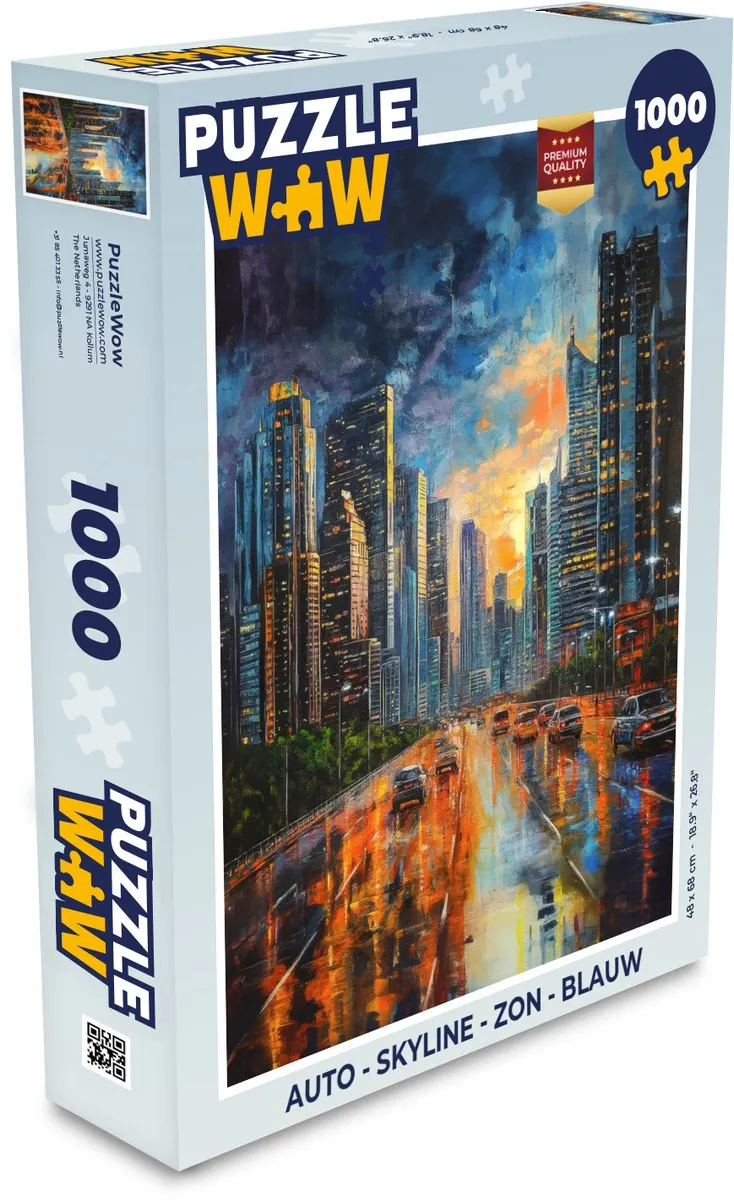 PuzzleWow Skyline Legpuzzel 1000 Stuks