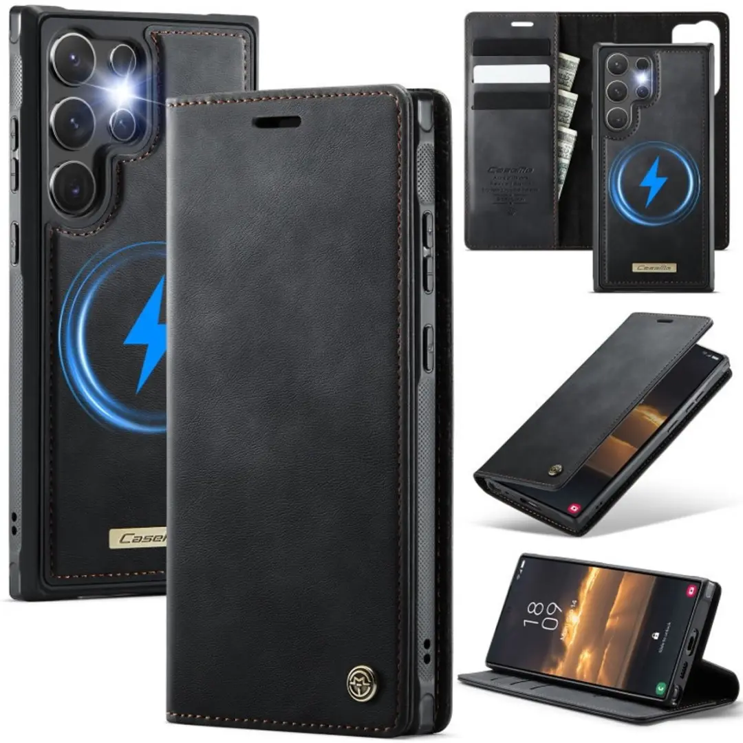 Luxe 2-in-1 Magnetische Afneembare Portemonneehoes + Backcover voor Galaxy S24 U
