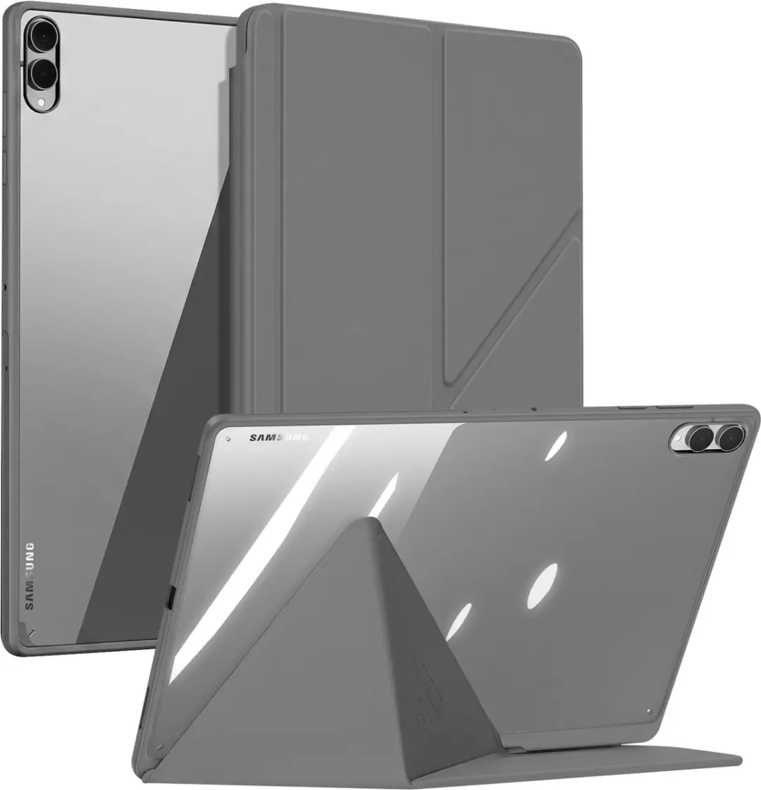 Dux Ducis, Hoesje geschikt voor Galaxy Tab S12 Ultra met Origami Standaard, Grij